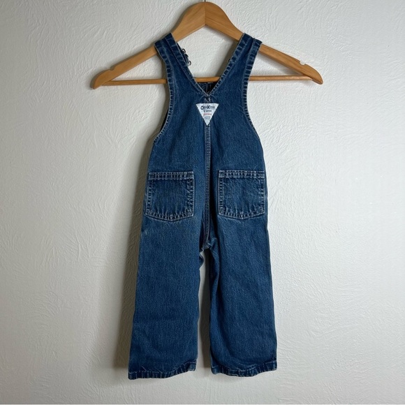 Vintage OshKosh B'gosh Toddler Denim Overalls Cotton Blue Medium Wash Size 2T - Picture 8 of 11